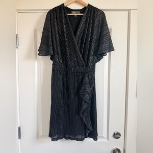 Donna Ricco Shimmering Black Mini Dress